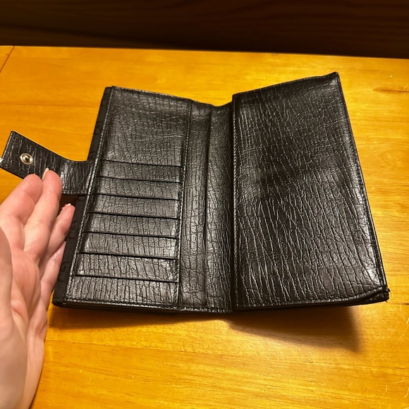 Gucci Black Canvas & Leather Wallet with Gold Horsebit Accent - Picture 8 of 9